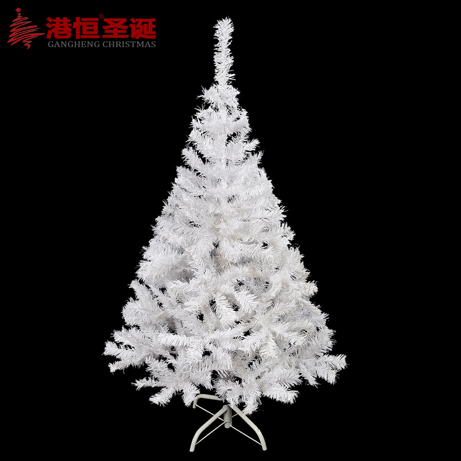 港恒圣诞节装饰品 120cm白色加密型普通PVC圣诞树 230个枝头产品展示图4