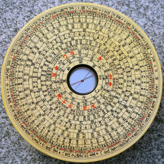 创意设计 6英寸三合盘 银杏木手工罗盘 休宁万安徽盘