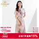 乔万尼真丝连衣裙夏季新重磅桑蚕丝商场同款粉色宽松EI2E869