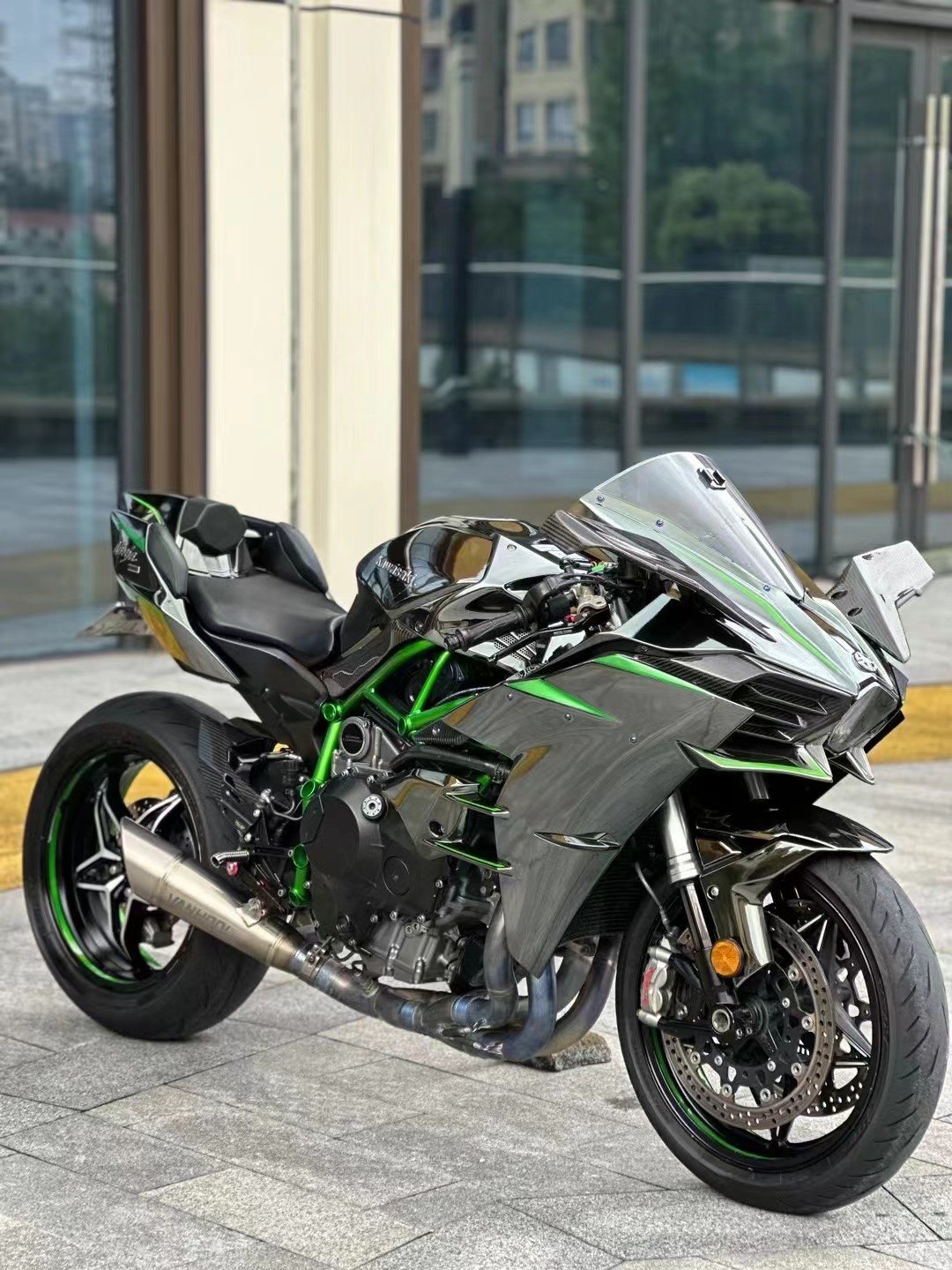 正品川崎小忍者摩托车跑车进口双缸400c机车地平线h2趴赛r1r6上牌