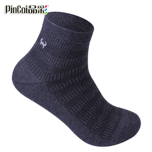 品彩袜子男士纯棉中筒春夏防臭吸汗透气商务镂空透气棉袜薄款长袜