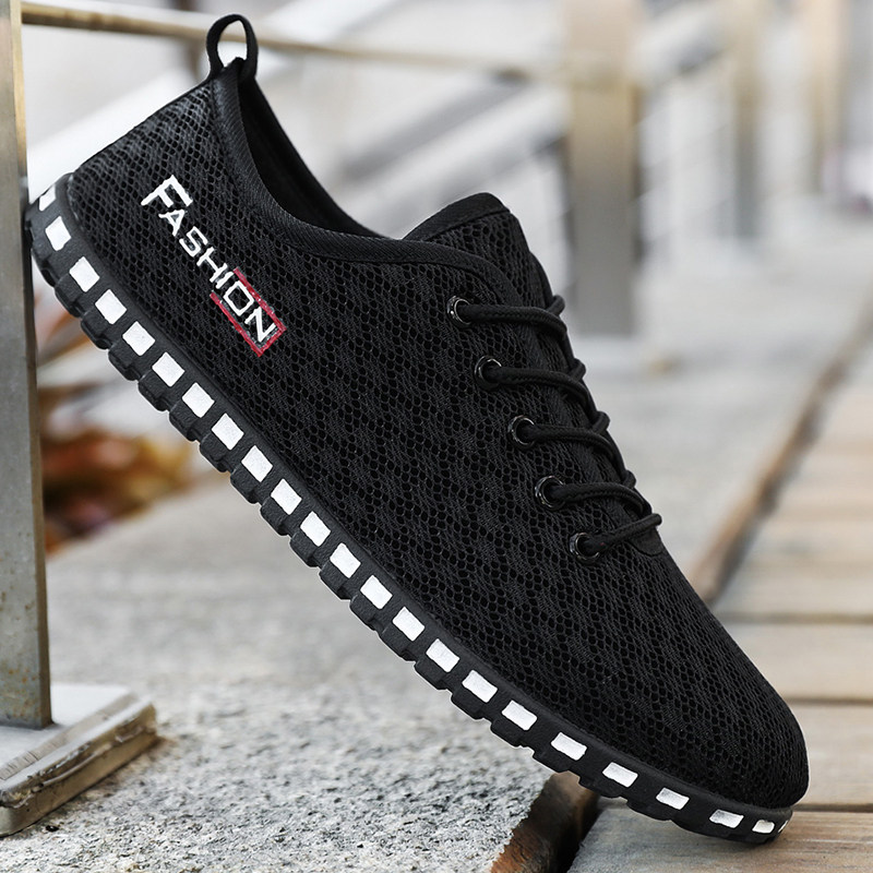 鞋子男潮鞋夏季透气网鞋网面老北京布鞋薄款休闲鞋轻便大码男士鞋