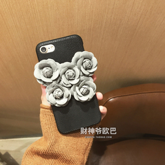 欧美立体花朵iPhone7 plus手机壳苹果6/6S保护套全包软壳个性女款