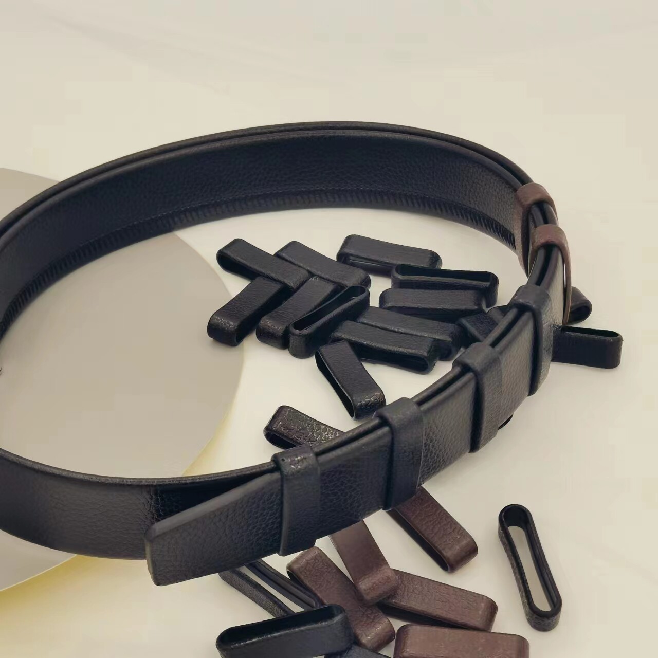 皮带圈圈环圈简约套圈套环配件高档裤带男士腰带尾部固定环