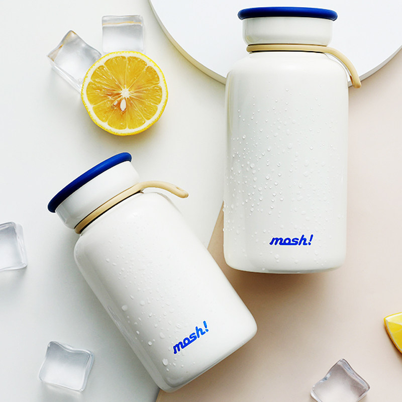 日本mosh保温杯大容量男儿童可爱少女心学生ins水杯子便携小简约