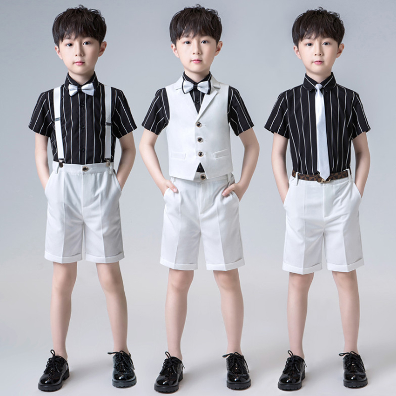 儿童小西装花童礼服男钢琴婚礼演出服西服英伦三件套2021夏季新款