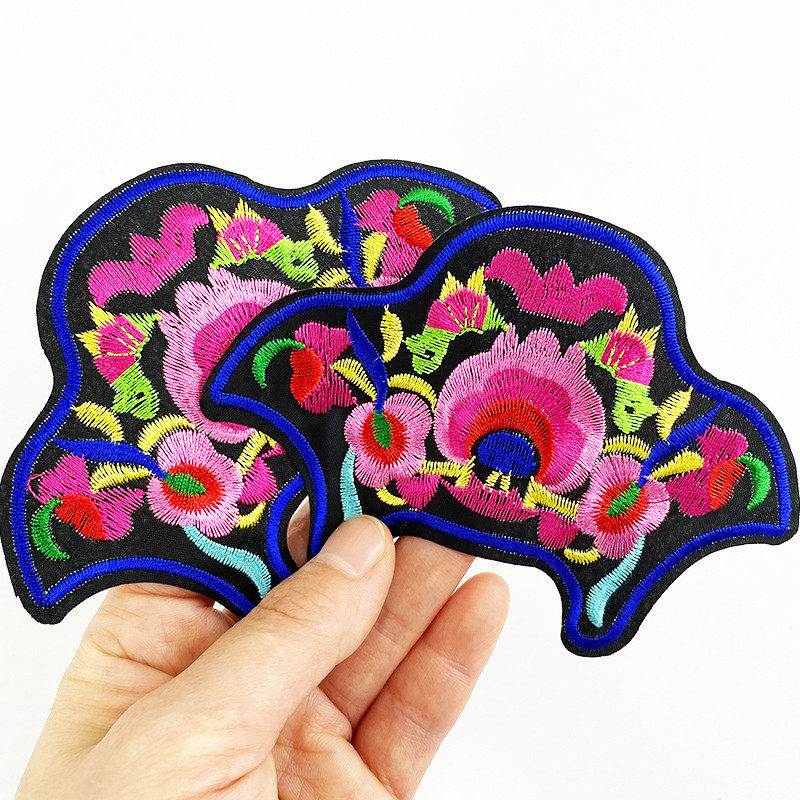 中式风刺绣布贴一对补衣服补丁贴破洞补贴装饰图案时尚大号补丁贴