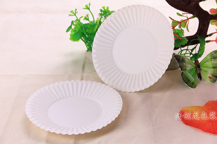 一次性圆形蛋糕纸碟 餐盘 纸盘 纸托 小盘 100个