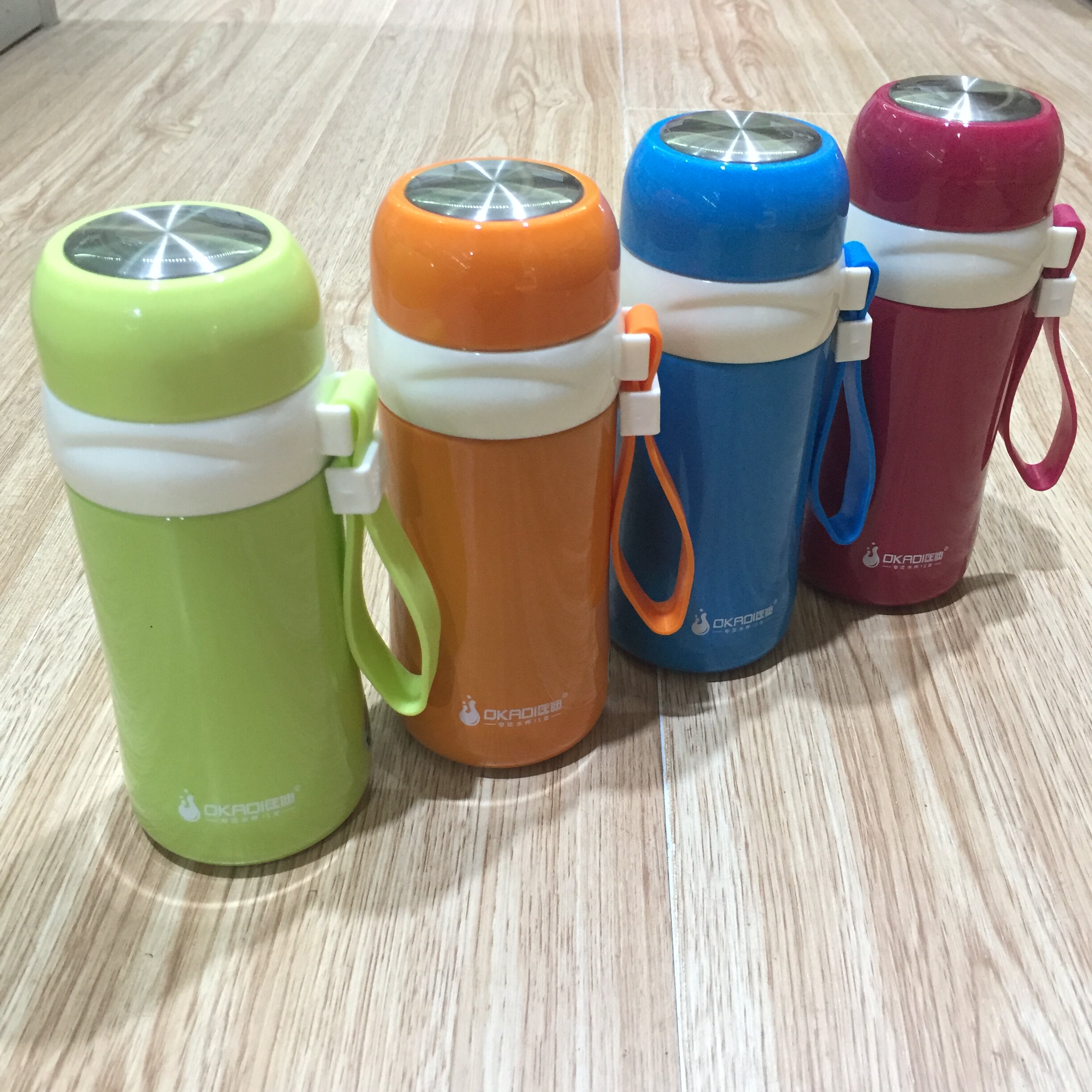 匡迪304不锈钢真空刻字定制提绳便携女士儿童学生家用保温茶水杯