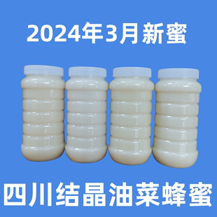 新鲜2024年油菜花蜂蜜原蜜白蜜自产自销包邮结晶春封盖成熟雪蜜