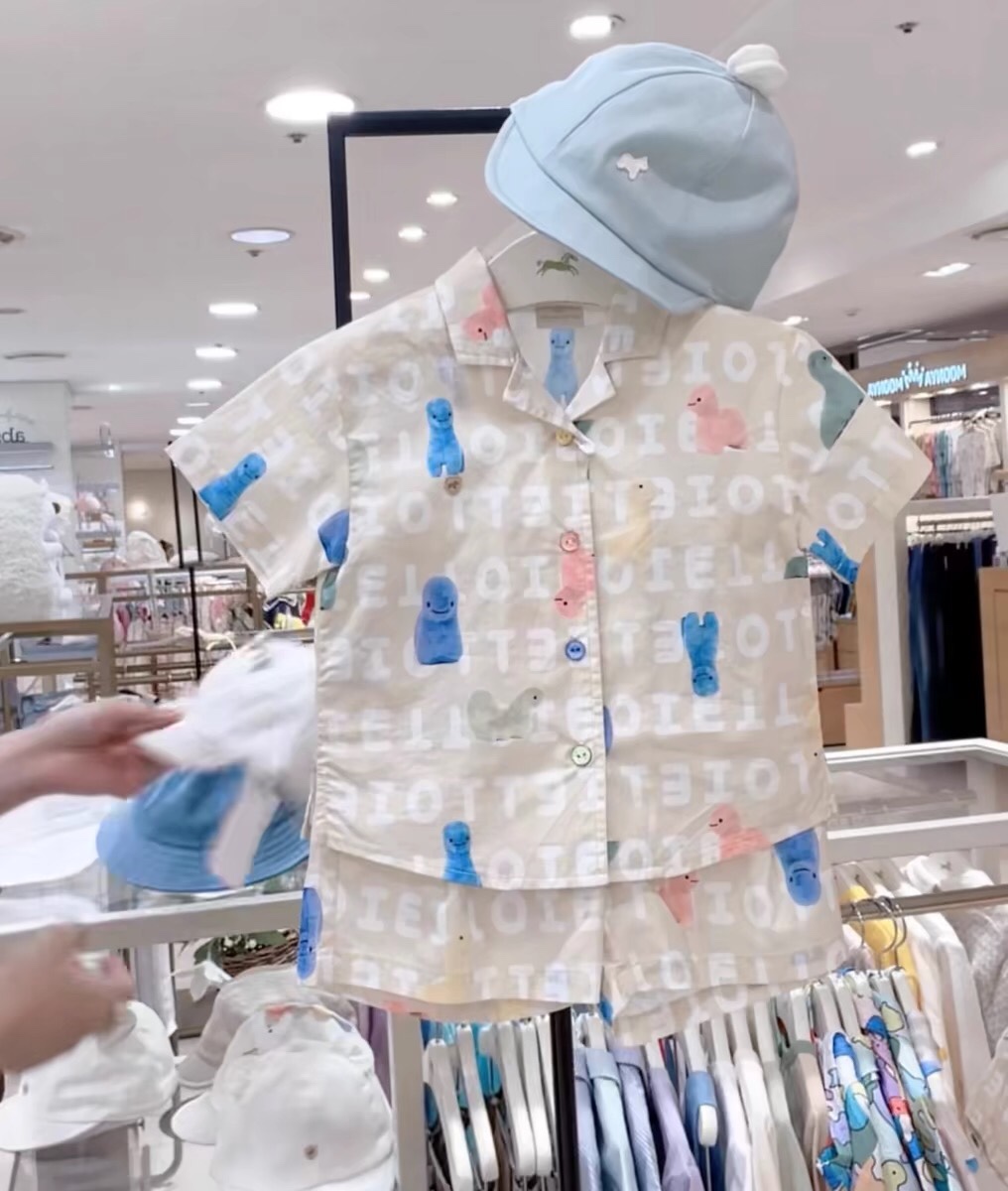 出口韩国童装 24夏新款男女宝儿童短袖翻领字母可爱套装 休闲洋气