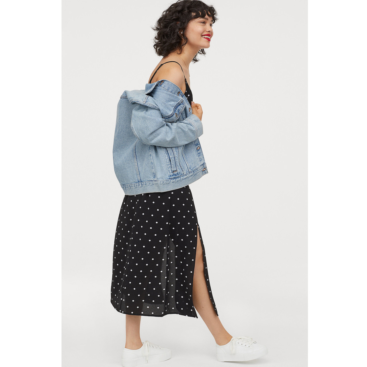 热销hm代购连衣裙_h&m国内折扣代购hm专柜正品女装清新v领印花吊带