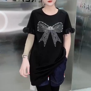 3288女权贵族夏季新款韩版宽松显瘦胖MM大码女装一手长短袖T恤潮
