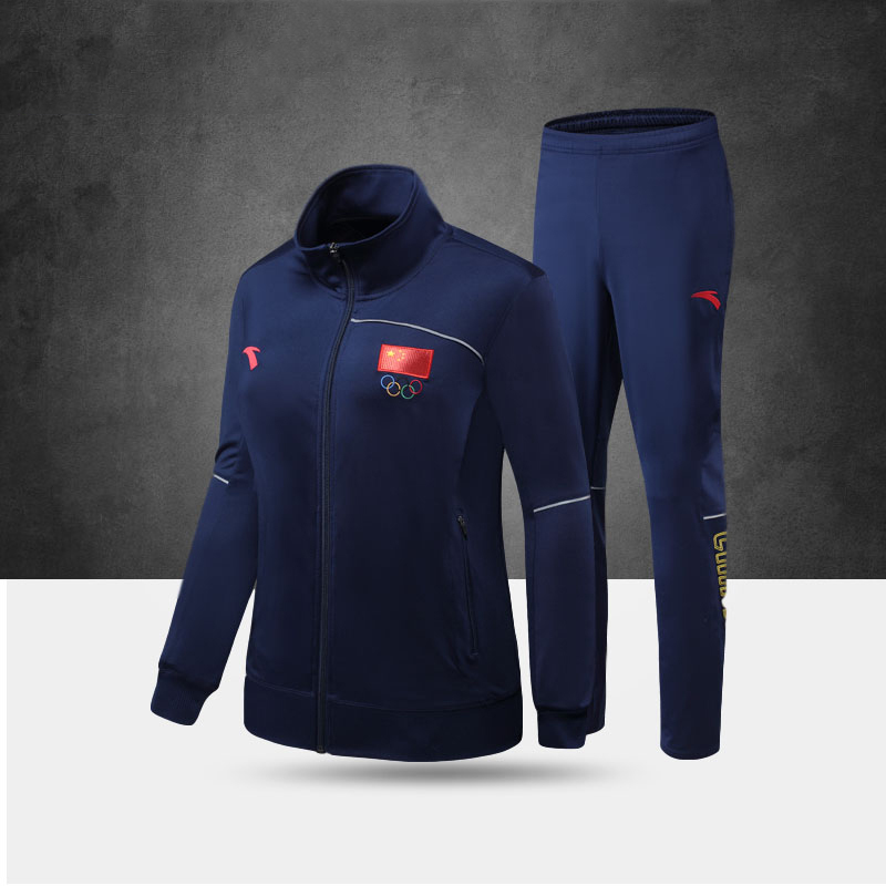 anta安踏国旗款运动套装女两件套国家队外套长裤领奖服46641003