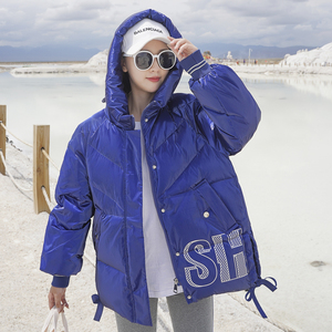 漆皮羽绒服女潮 亮面