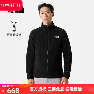 TheNorthFace北面抓绒衣男款秋冬冲锋衣内胆户外保暖夹克外套83O9