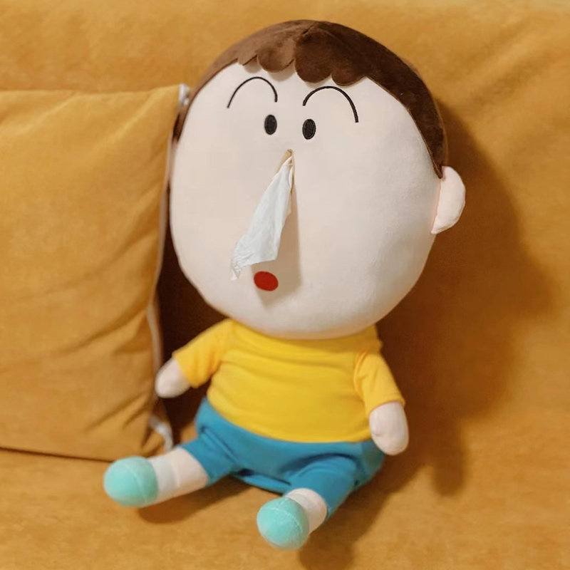 阿呆抽纸盒纸抽蜡笔小新鼻涕纸巾盒公仔玩偶毛绒玩具娃娃生日礼物