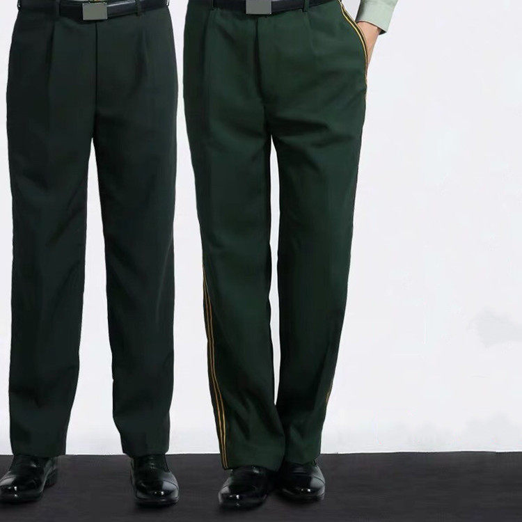 新款夏季松枝绿军绿常服夏裤商务休闲修身男士单裤子春秋作训长裤