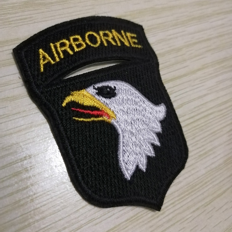 美军空降师鹰臂章airborne绣花徽章章军配饰勋章