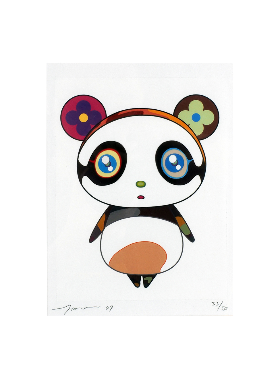 村上隆《熊猫》木刻版画