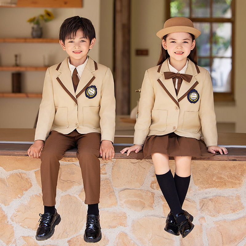 春秋英伦风西服西装男女童秋冬季小学生班服校服幼儿园园服演出服