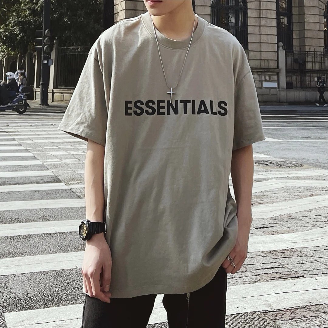 fearofgodessentials胸前字母fog短袖t恤高街宽松男女情侣上衣