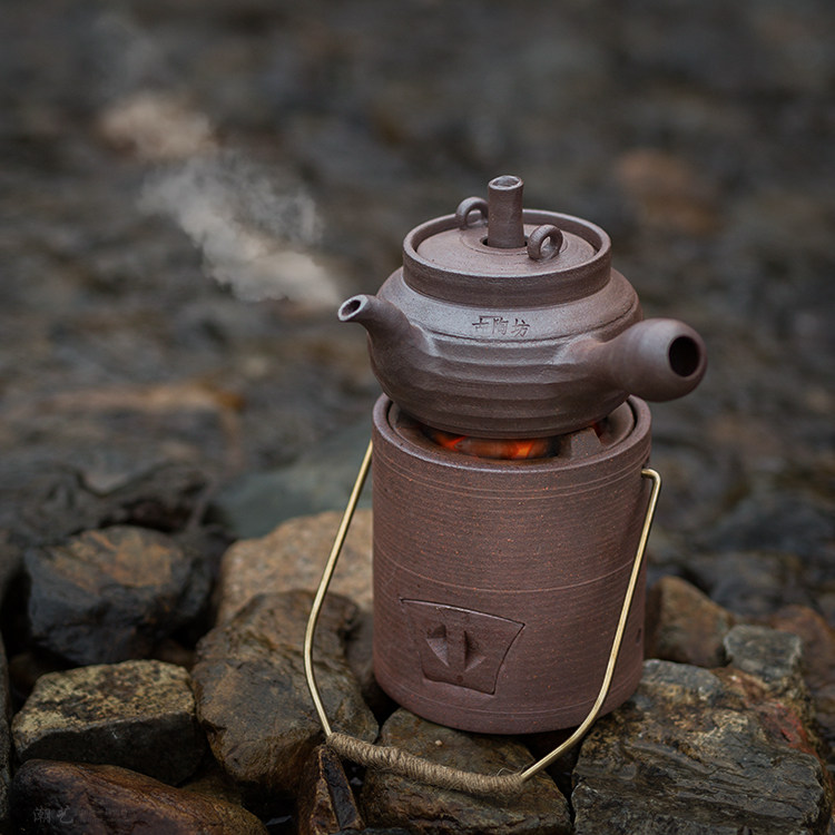 紫砂复古功夫茶炉炭烧炉陶瓷火锅煮茶火炭炉风炉烧水壶煮茶器茶炉