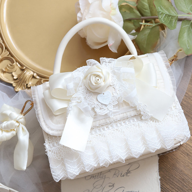 lolita包包2021新款蕾丝法式复古设计温柔优雅斜跨洛丽塔手提包女