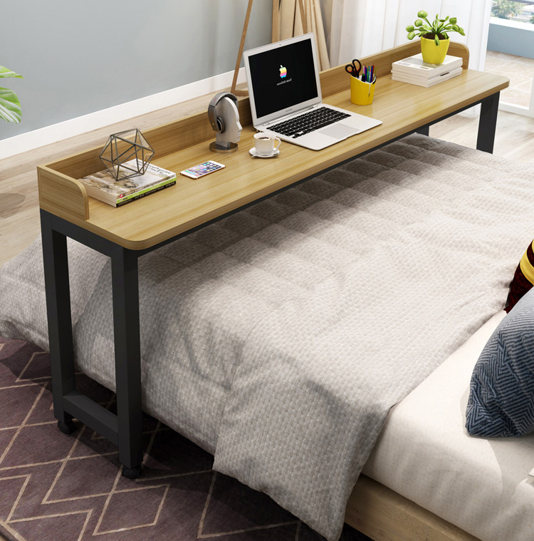 跨床桌床上桌子长条桌笔记本电脑桌床桌可移动懒人家用书桌学习桌