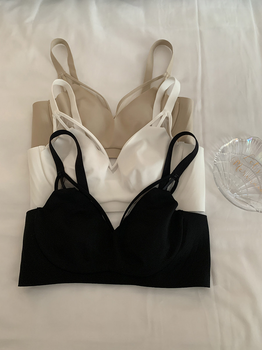 joycebra薄款清爽无痕冰丝内衣学生无钢圈舒适聚拢调整型文胸女夏