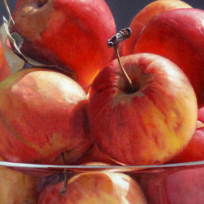 王葆峰 《苹果》 超写实布面油画