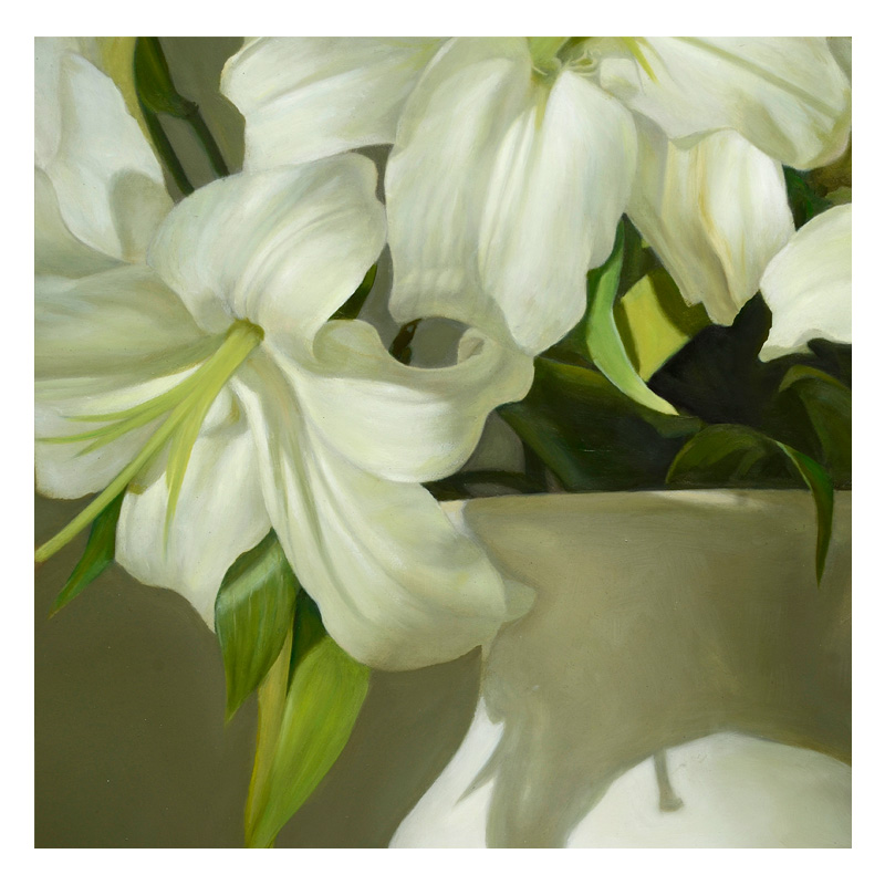 赵国生 《百合花》 布面超写实油画