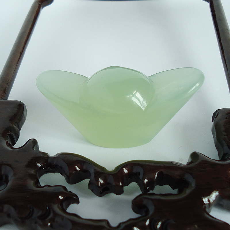 天然玉石元宝 辽宁岫玉摆件元宝摆件 招财镇宅摆件 岫玉元宝摆件