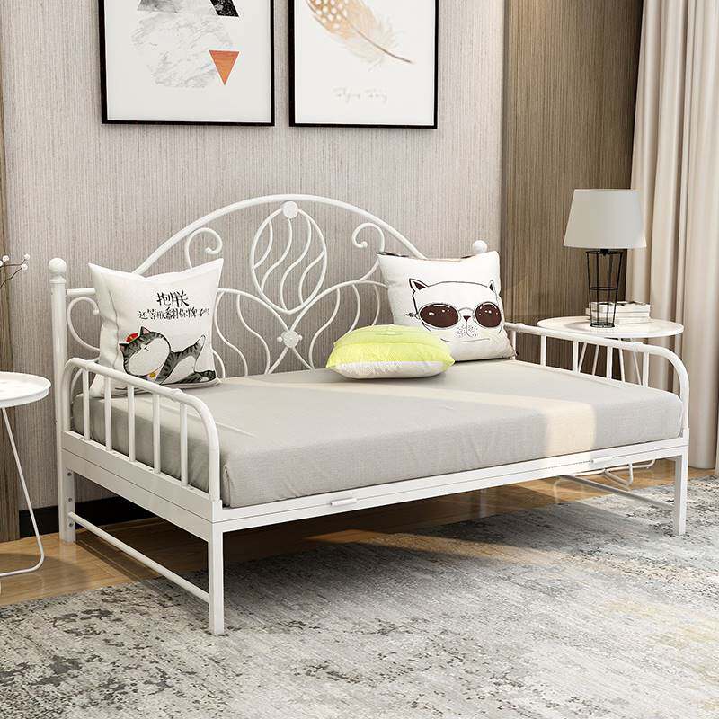 00天猫新品优惠券30元欧式铁艺沙发床铁床双人床单人可伸缩床抽拉床