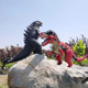 集多美霸王龙恐龙模型大号原版蓝色哥斯拉关节可动声光儿童玩具男