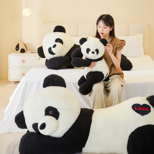 2023新款玩具抱枕可爱汽车摆件女生睡觉夹腿玩偶抱睡卡通熊猫公仔