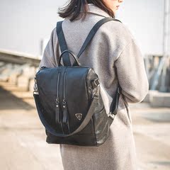 双肩包女韩版潮流pu背包2016秋冬新款时尚个性多功能两用旅行包包