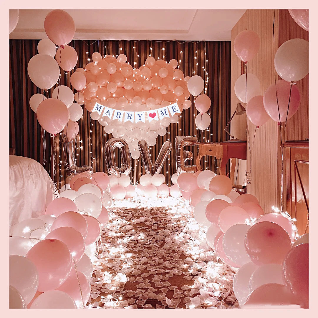 求婚道具浪漫惊喜场景布置创意用品告白表白套餐七夕室内装饰月亮