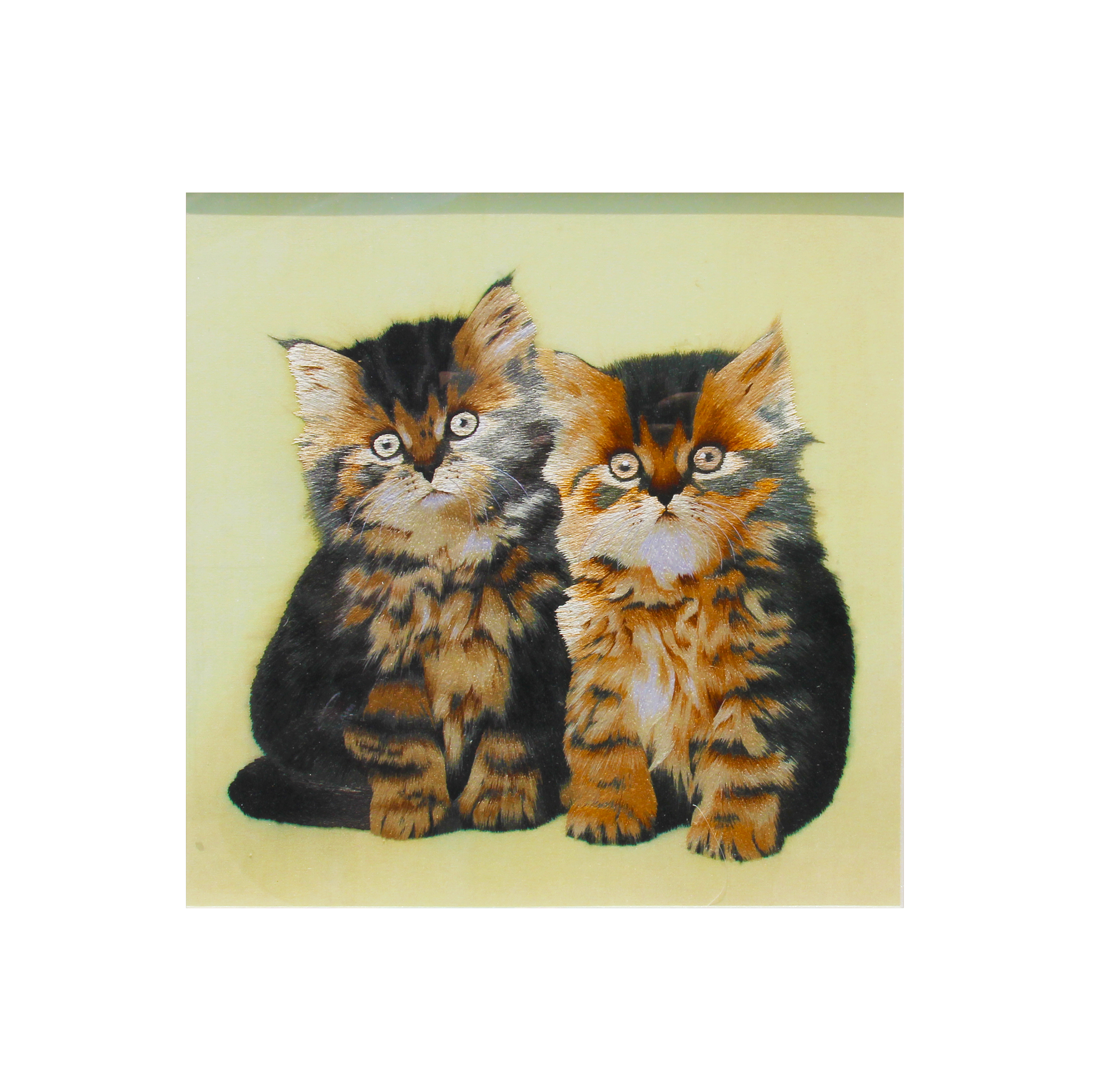 苏绣单面绣《双猫图》吴波文化出品