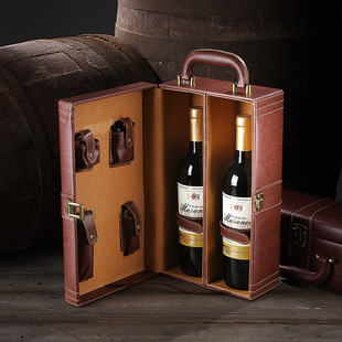 2支红酒包装盒葡萄酒红酒盒手提礼盒箱单双支礼品袋通用红酒盒子