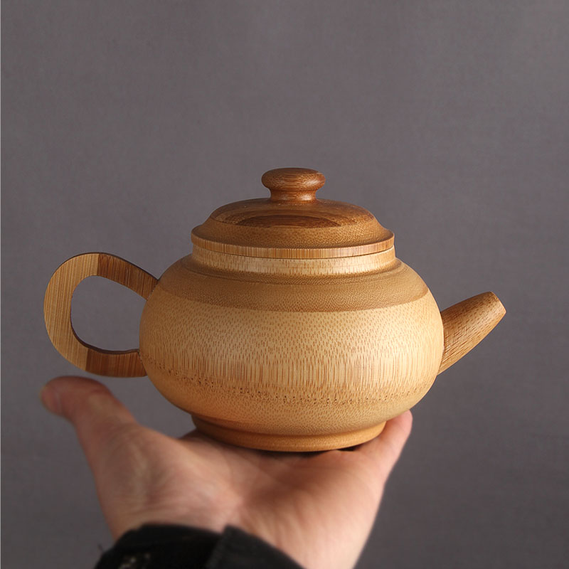 竹木手工日式小号泡茶壶单壶中式茶壶竹茶具防宜兴紫砂壶外型家用