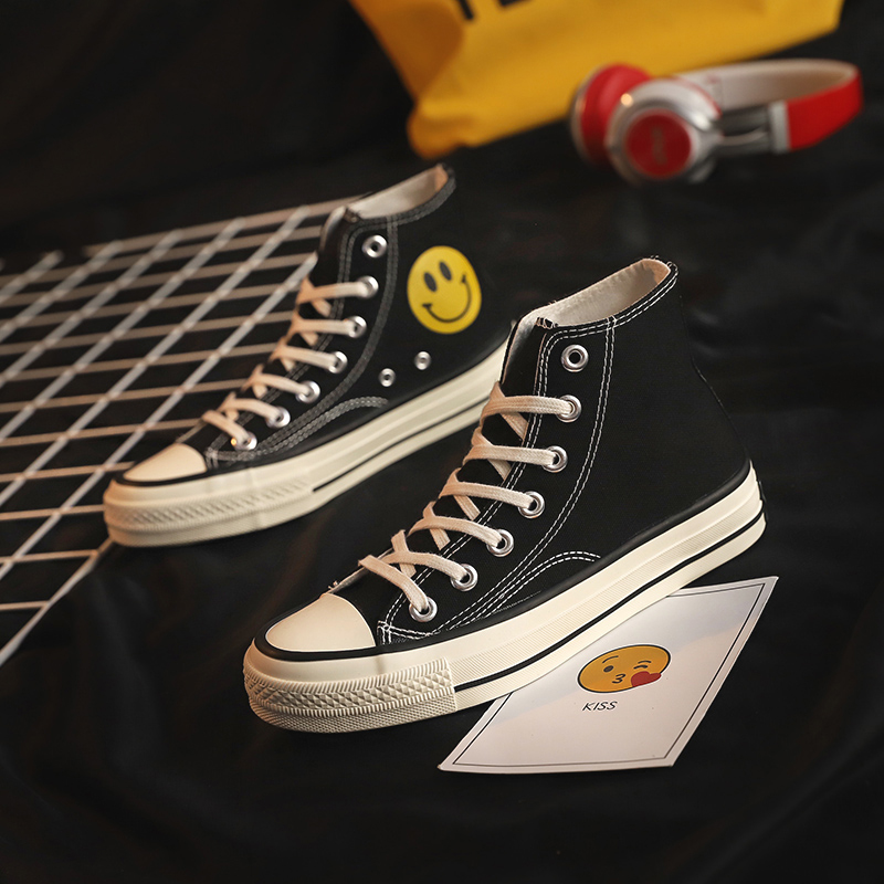 Vance Qiu. 1970s Gaobang canvas shoe Korean Edition student skate shoes Versatile Smiling face Casual shoesin the Women's Shoes, Canvas shoes category - from Buy2taobao.com to provide professional Taobao agent buy service