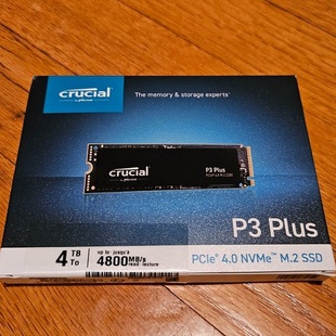 Crucial英睿达 4T 4TB P3 plus 笔记本台式机PCIe4.0 SSD固态硬盘