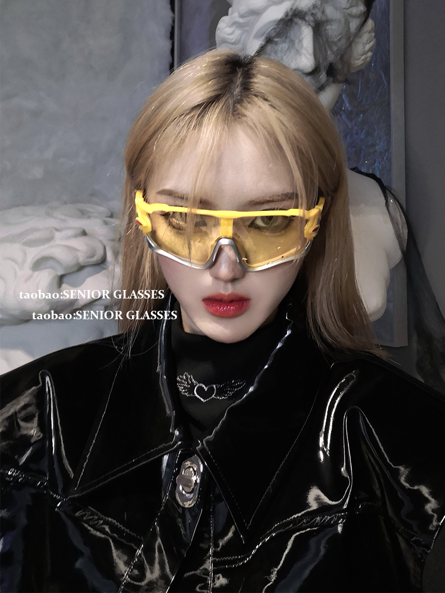 千禧辣妹y2k墨镜男女同款朋克风未来科技感机能超酷防风骑行眼镜