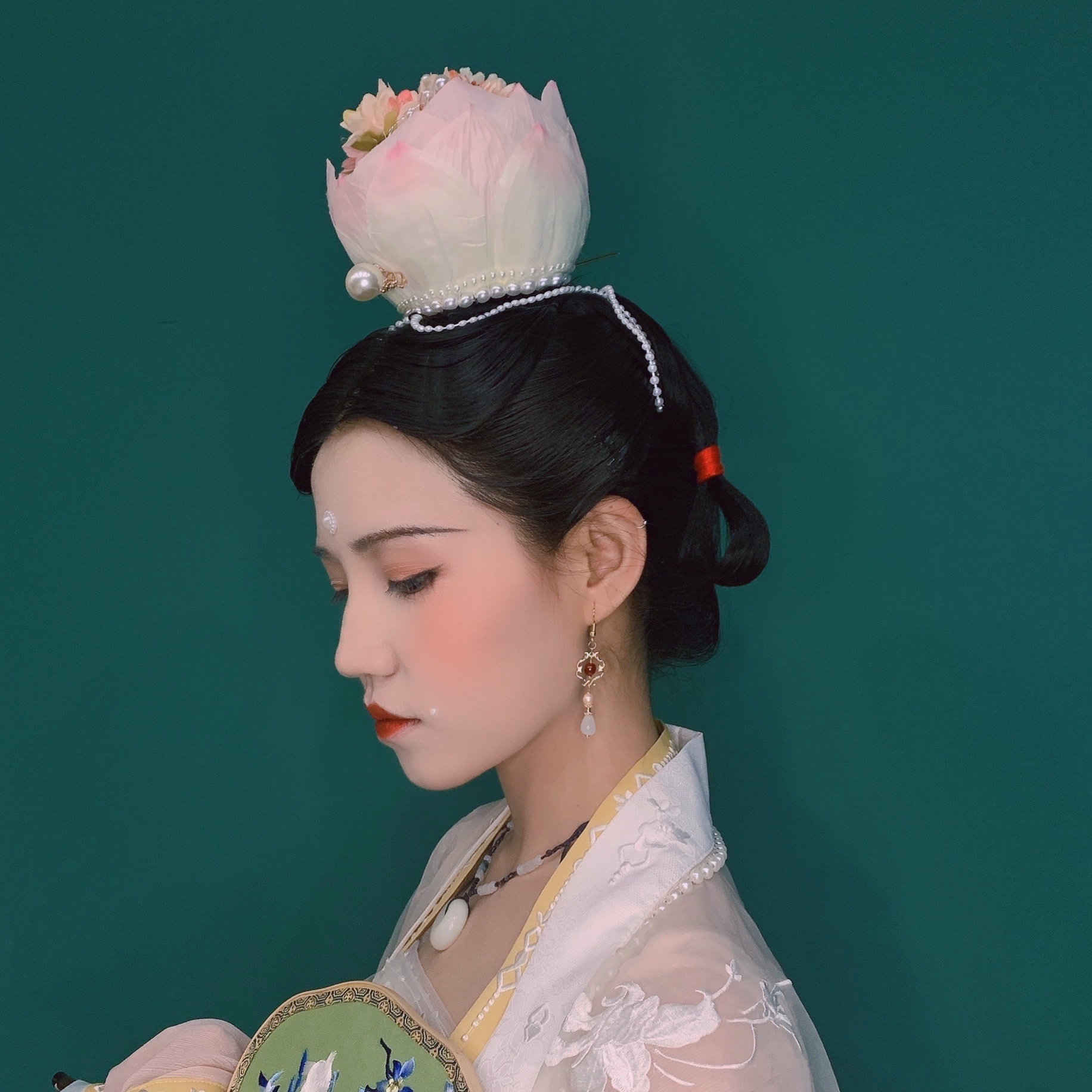 【霜翎阁】莲花冠宋女包邮绢花发簪子汉服百搭发配饰品古风{采盈}
