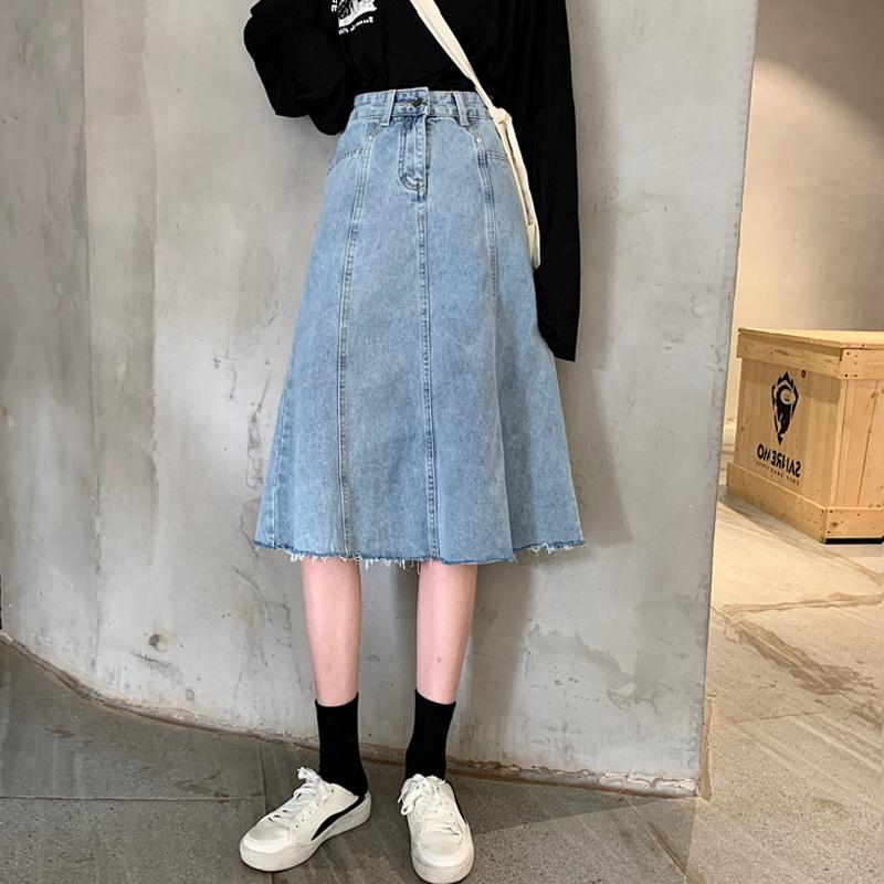 Autumn Versatile new pattern Body Women's wear Mid length version Paige Denim skirt Retro longuettein the Women's clothing/Boutique , Skirts category - from Buy2taobao.com to provide professional Taobao agent buy service