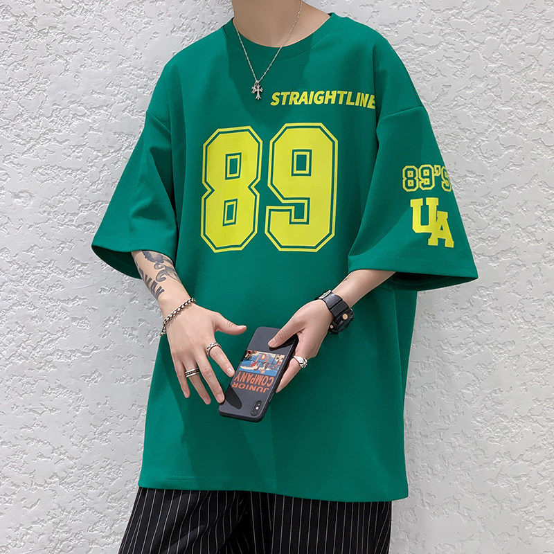 220g重磅双纱棒球服短袖t恤印花男嘻哈ins情侣体恤pa01tp35控58_星座3