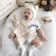 Benibaby定制名字有机棉安抚巾宝宝陪睡玩偶婴幼儿可啃咬口水巾