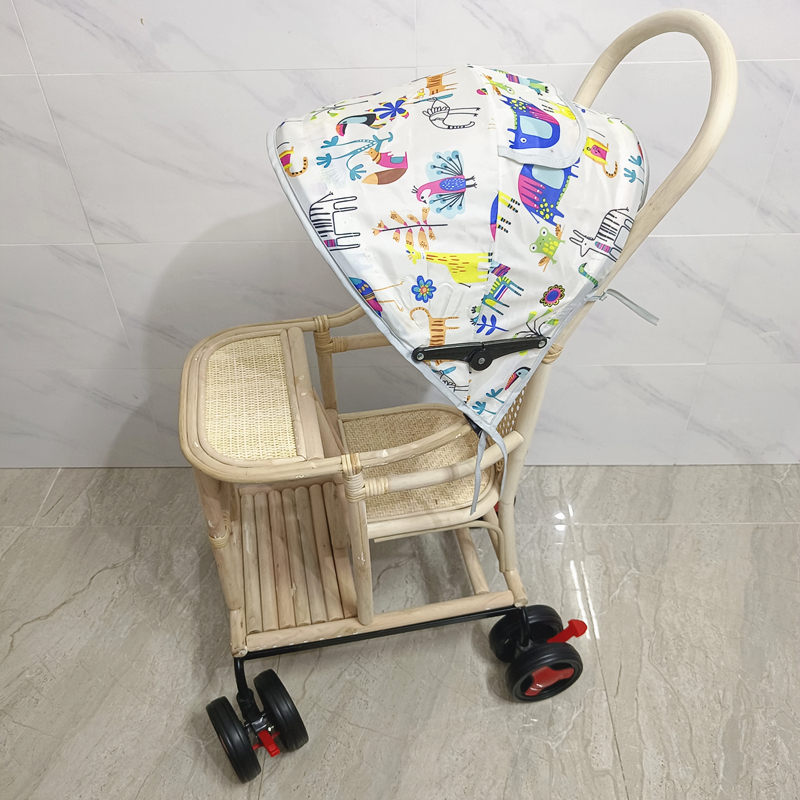 婴儿手推车竹编
