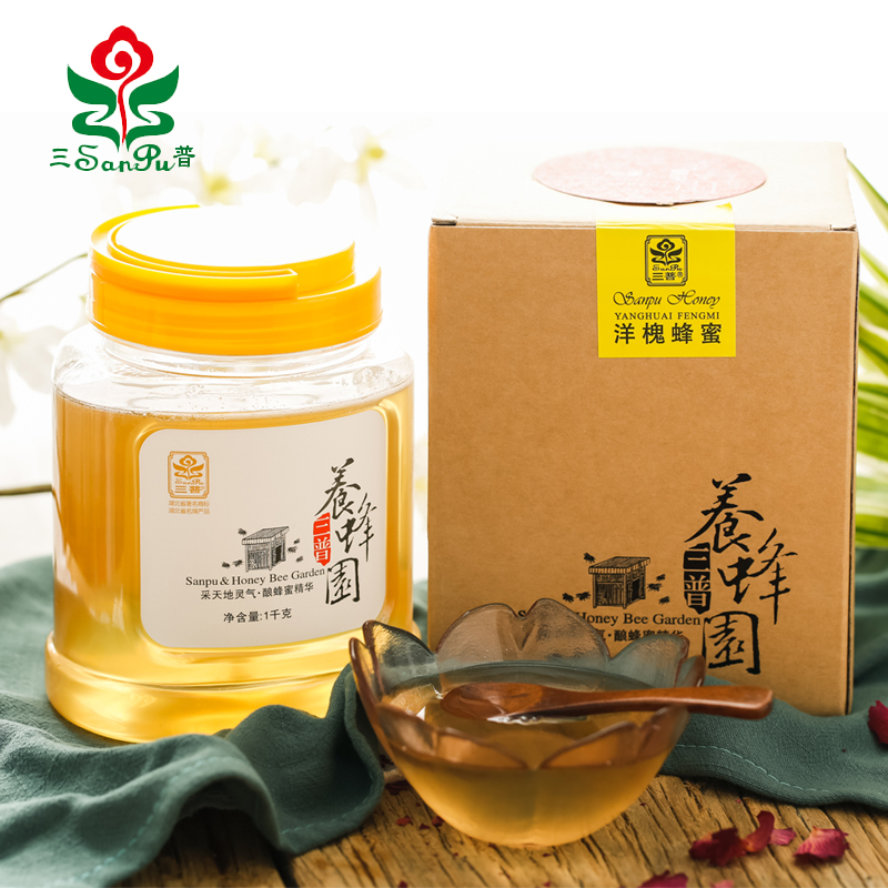 三普洋槐花蜂蜜 农家土蜂蜜 传统滋补  1000g